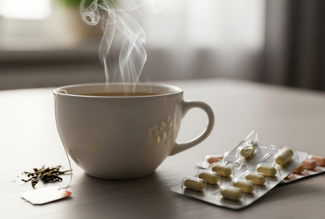 Czy leki można popijać herbatą?