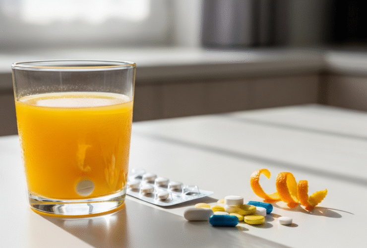 Czy leki można popijać sokiem pomarańczowym?