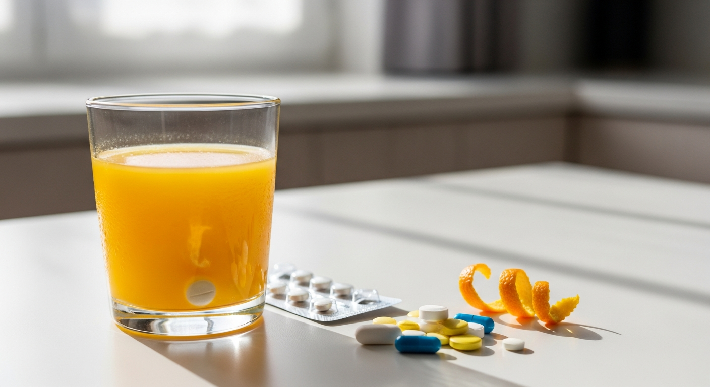 Czy leki można popijać sokiem pomarańczowym?