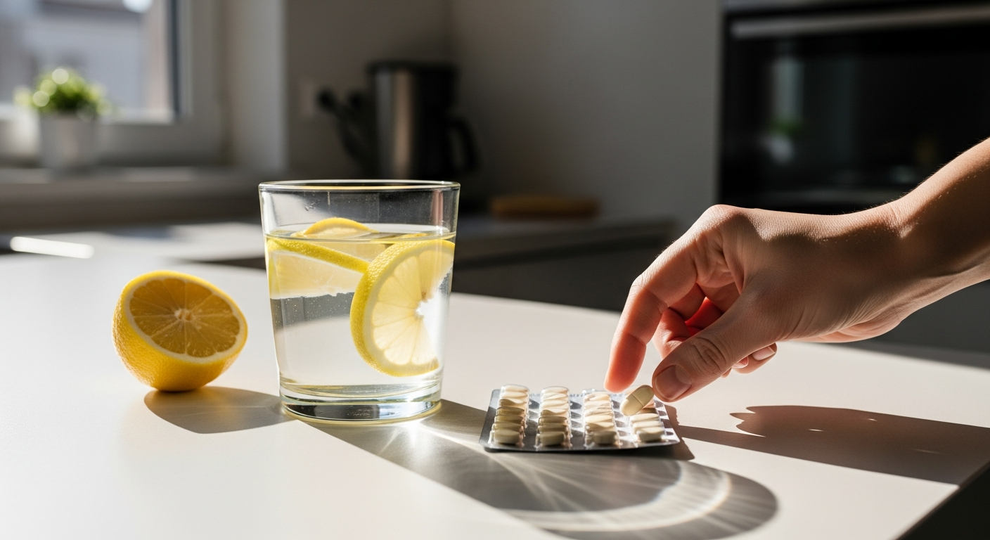 Czy leki można popijać wodą z cytryną?